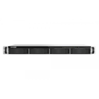 QNAP NAS 1U 4-bay 3.5" SATA + 3 x E1.S/PCIe M.2 2280 short depth 12" rackmount NAS, Intel Atom x7405C quad-core, 8GB RAM SODIMM DDR5 (1 x DDR5 SODIMM slots, Max. 16GB), 2 x M.2 PCIe Gen3 x1 slots, [TS-H765EU-8G]