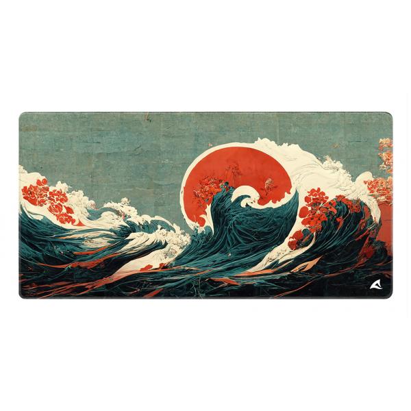 SHARKOON SKILLER SGP40 D2 MOUSEPAD TAPPETINO GAMING 1000 x 500 x 3 MM ONDA BLU/VERDE [SKILLER SGP40 D2]