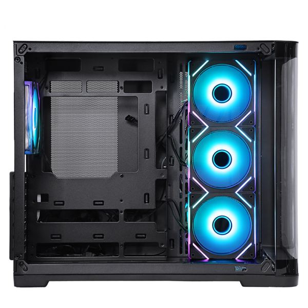 ITEK CASE DARK CAVE CURVED, GAMING TOWER, ATX, 4X12CM ARGB FAN, 2XUSB3, TYPE-C, CURVED TEMP GLASS S [ITGCADCCB]