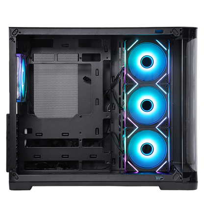 ITEK CASE DARK CAVE CURVED, GAMING TOWER, ATX, 4X12CM ARGB FAN, 2XUSB3, TYPE-C, CURVED TEMP GLASS S [ITGCADCCB]