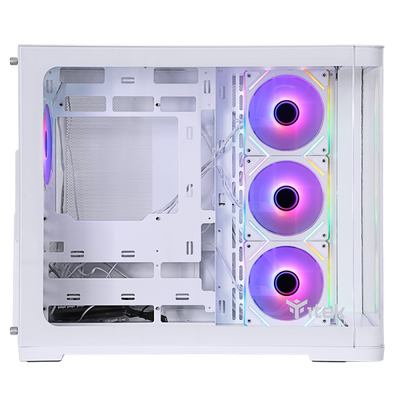 ITEK CASE DARK CAVE CURVED, GAMING TOWER, ATX, 4X12CM ARGB FAN, 2XUSB3, TYPE-C, CURVED TEMP GLASS S [ITGCADCCW]