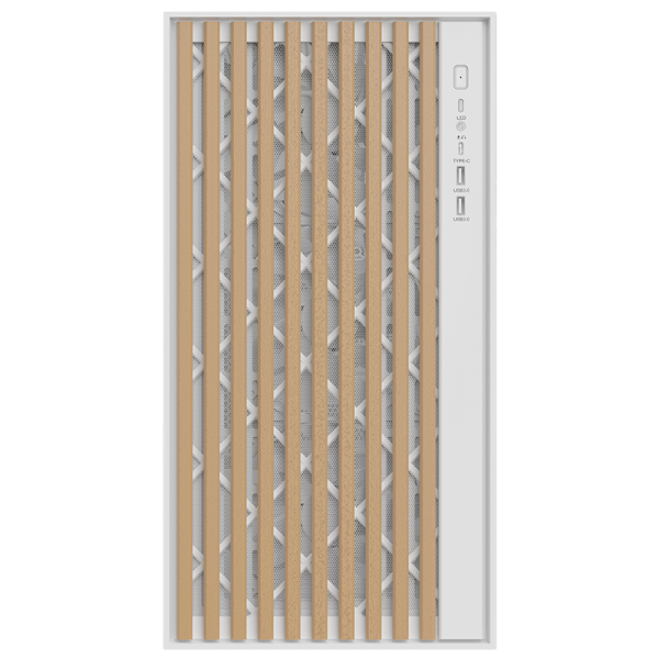 ITEK CASE WOODY, GAMING TOWER, ATX, 3X12CM BLACK FAN, 2XUSB3, TYPE-C, WOOD FRONT, TEMP GLASS SIDE P [ITGCAWO28W]