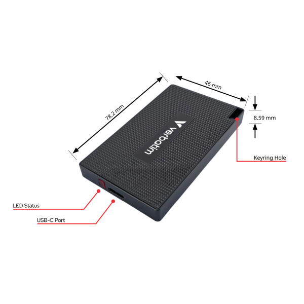 Verbatim 32030 unità esterna a stato solido 512 GB USB tipo-C USB 3.2 Gen 2x2 Grigio [32030]