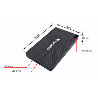Verbatim 32031 unità esterna a stato solido 1 TB USB tipo-C USB 3.2 Gen 2x2 Grigio [32031]