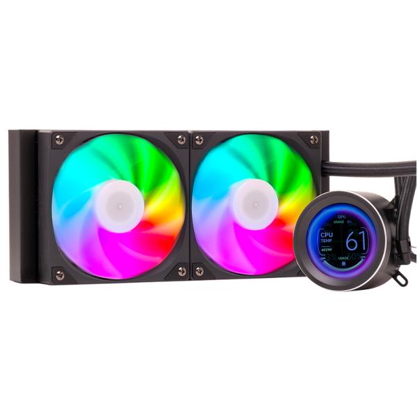 ITEK DISSIPATORE A LIQUIDO ARCTIC SPHERE LCD 240 - 240MM SKT UNIVERSALE PWM FAN LCD 2.8 CON SOFTW [ITLCASL240]