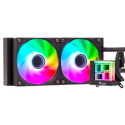 ITEK DISSIPATORE A LIQUIDO HYDRO CUBE 240B - 240MM SKT UNIVERSALE PWM FAN ARGB [ITLCHCA240]