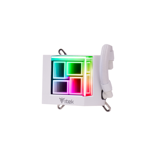 ITEK DISSIPATORE A LIQUIDO HYDRO CUBE 240W - 240MM SKT UNIVERSALE PWM FAN ARGB WHITE EDITION [ITLCHCA240W]