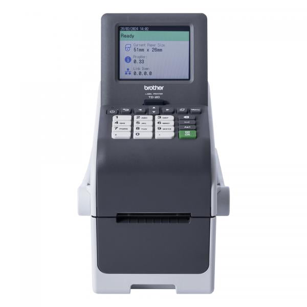 Brother TD-2350DSAH300 stampante per etichette (CD) Termica diretta 300 x 300 DPI 152 mm/s Con cavo e senza cavo Collegamento ethernet LAN Wi-Fi Bluetooth [TD2350DSAH300Z1]