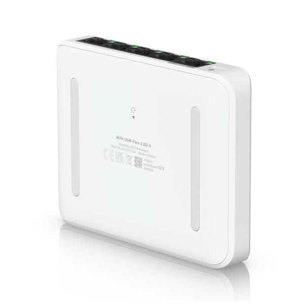 Ubiquiti - USW-Flex-2.5G-5-EU - UniFi 5 Port Layer 2 switch with 4 2.5 GbE ports, 2.5 GbE PoE+ input port for power, Optional powering with included 5V, 1A USB-C adapter... [USW-Flex-2.5G-5-EU]