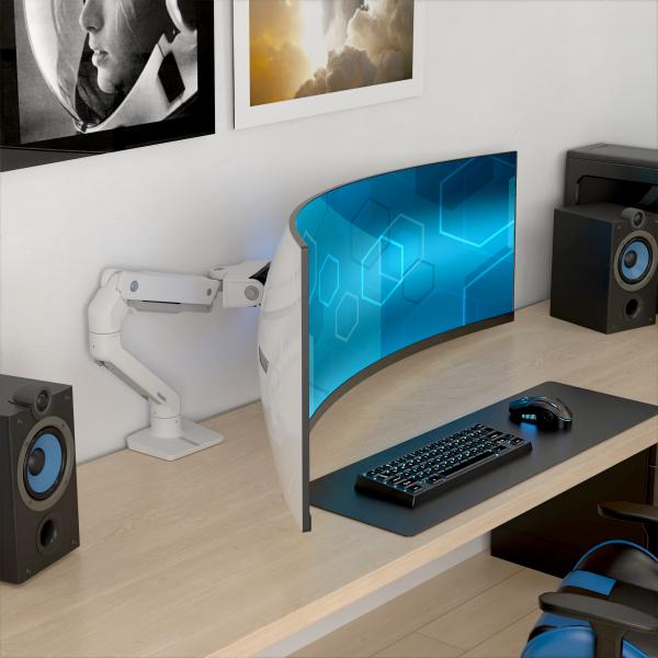 Ergotron HX ARM WITH VERY HEAVY DUTY PIVOT DESK MOUNT WHITE [45-693-216]