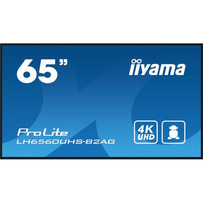iiyama LH6560UHS-B2AG visualizzatore di messaggi Pannello A digitale 165,1 cm (65") LED Wi-Fi 500 cd/m 4K Ultra HD Nero Processore integrato Android 11 24/7 [LH6560UHS-B2AG]