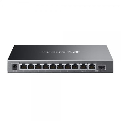 TP-Link - ES210GMP - Omada 10-Port Gigabit Easy Managed Switch with 8-Port PoE+, 1x Gigabit Non-PoE Ports, 1 Combo Gigabit RJ45/SFP Port, 802.3at/af, 123 W PoE Power, Desktop Steel Case and Fanless [ES210GMP]