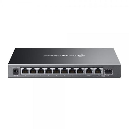 TP-Link - ES210GMP - Omada 10-Port Gigabit Easy Managed Switch with 8-Port PoE+, 1x Gigabit Non-PoE Ports, 1 Combo Gigabit RJ45/SFP Port, 802.3at/af, 123 W PoE Power, Desktop Steel Case and Fanless [ES210GMP]