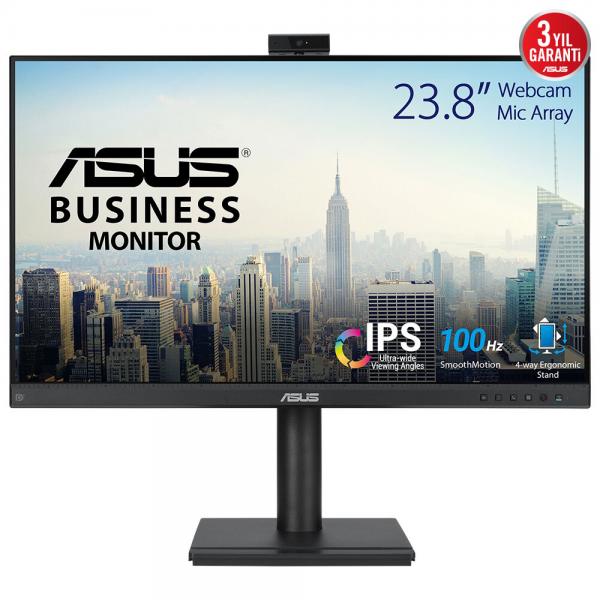 ASUS MONITOR 23,8 LED IPS 16:9 FHD 5MS 250 CDM, VGA/DP/HDMI WEBCAM, MULTIMEDIALE [BE249QFK]