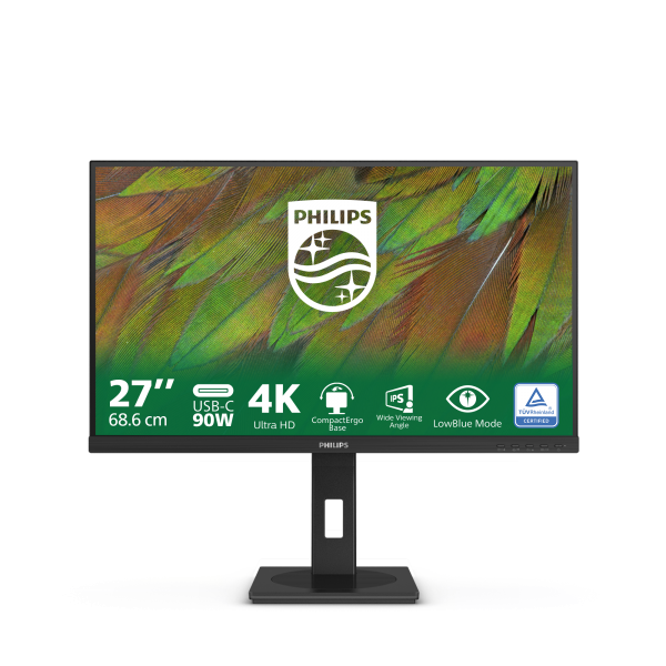 PHILIPS MONITOR 27 LED IPS 4K UHD 16:9 4MS 350 CDM, PIVOT, DP/HDMI, USB-C HUB [27B1U3900]