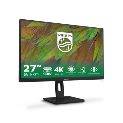PHILIPS MONITOR 27 LED IPS 4K UHD 16:9 4MS 350 CDM, PIVOT, DP/HDMI, USB-C HUB [27B1U3900]