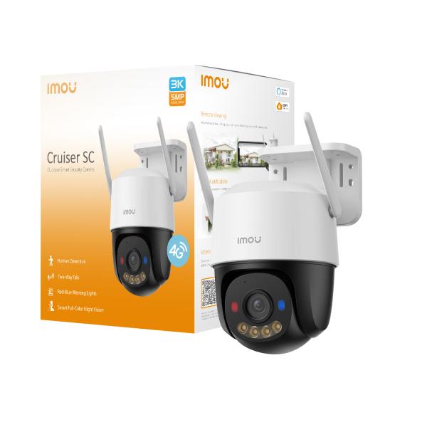 IMOU CRUISER SC 4G 2K TELECAMERA OUTDOOR 3MP 2K, PAN/TILT, VISIONE NOTTURNA A COLORI, SMART TRACK [IPC-K7FP-3H0TE-EU]