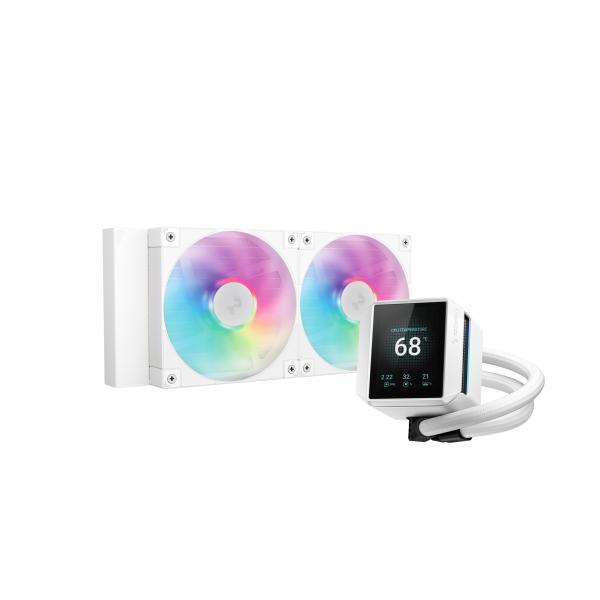 DEEPCOOL RAFF. LIQUIDO MYSTIQUE 240 ARGB WH TFT 2.8'' R-LX240-WHDSNMCP-G-1 [R-LX240-WHDSNMCP-G-1]