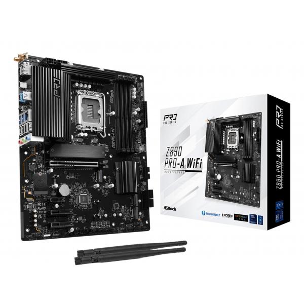 ASROCK MB Z890, Z890 PRO-A WIFI, LGA1851, 4 X DDR5, ATX [Z890 PRO-A WIFI]