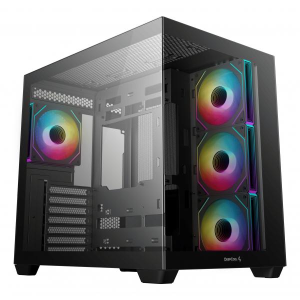 DEEPCOOL CASE MID TOWER CG530 4F 2*TG 4x120 PWM+ARGB FAN R-CG530-BKADA4-G-1 [R-CG530-BKADA4-G-1]