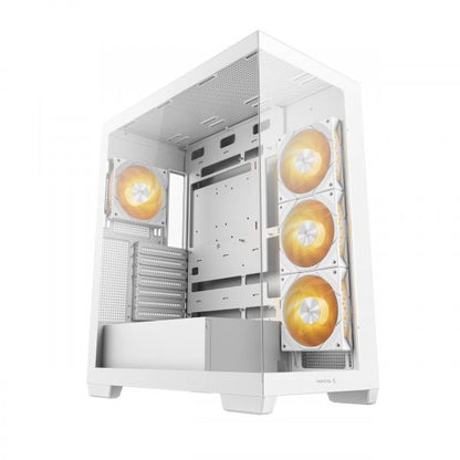 DEEPCOOL CASE MID TOWER CG580 WH 4F WHITE 2*TG 4x120 PWM+ARGB FAN [R-CG580-WHADA4-G-1]