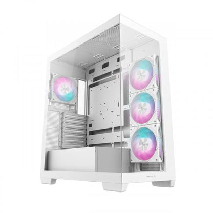 DEEPCOOL CASE MID TOWER CG580 WH 4F WHITE 2*TG 4x120 PWM+ARGB FAN [R-CG580-WHADA4-G-1]