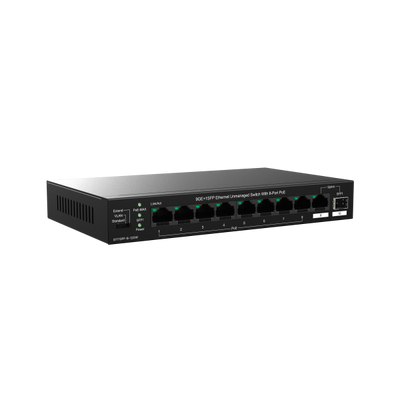 Tenda TEG1110PF-8-120W switch di rete Non gestito Gigabit Ethernet (10/100/1000) Supporto Power over Ethernet (PoE) Nero [TEG1110PF-8-120W]