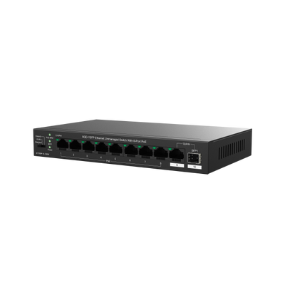 Tenda TEG1110PF-8-120W switch di rete Non gestito Gigabit Ethernet (10/100/1000) Supporto Power over Ethernet (PoE) Nero [TEG1110PF-8-120W]