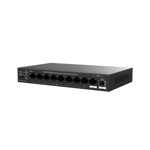 TENDA SWITCH POE UNMANAGED, 10 PORT, 8 POE, 1 SFP [TEG1110PF-8-120W]