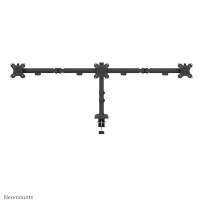 Neomounts Triple Monitor Arm - 10-27inch - 0-6 kg/screen - Quick-fix - 18 Degrees- Stop Mechanism - Plastic-Free Packaging - Black [DS60-600BL3]