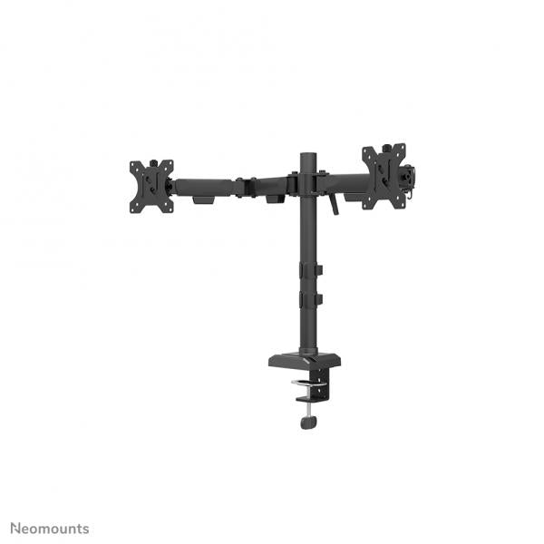 Neomounts NERO Dual monitor arm - 10-32inch - 0-8 kg/screen - 180 Degrees - Stop Mechanism - Total Plastic-Free Packaging - Black [DS60-600BL2]