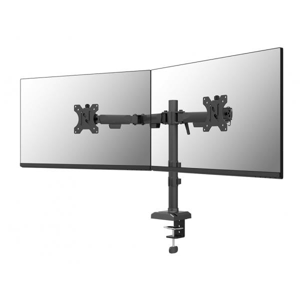Neomounts NERO Dual monitor arm - 10-32inch - 0-8 kg/screen - 180 Degrees - Stop Mechanism - Total Plastic-Free Packaging - Black [DS60-600BL2]