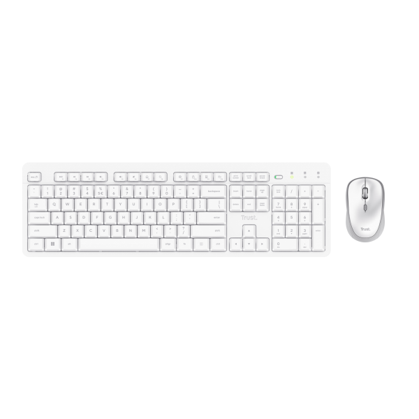TRUST BUNDLE TASTIERA E MOUSE ODY II, BIANCO, IT [25466]