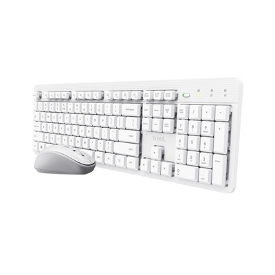 TRUST BUNDLE TASTIERA E MOUSE ODY II, BIANCO, IT [25466]