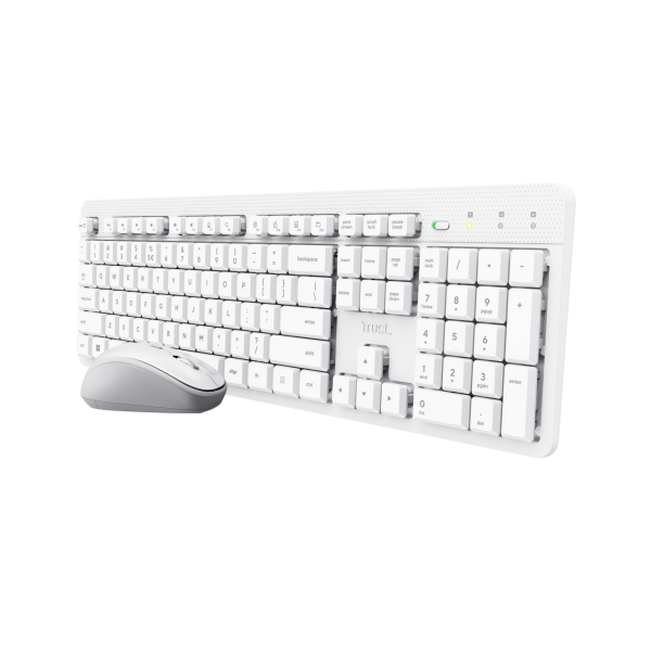 TRUST BUNDLE TASTIERA E MOUSE ODY II, BIANCO, IT [25466]