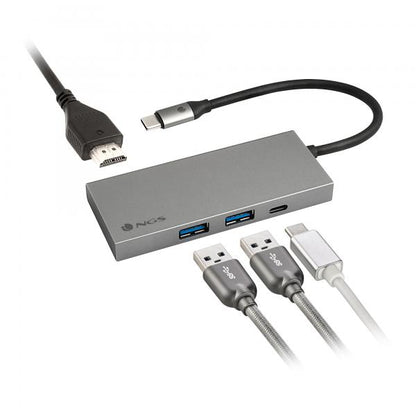 NGS ADATTATORE MULTIPORTA USB-C DA 4 A 1 IN ALLUMINIO [WONDER DOCK4PRO]