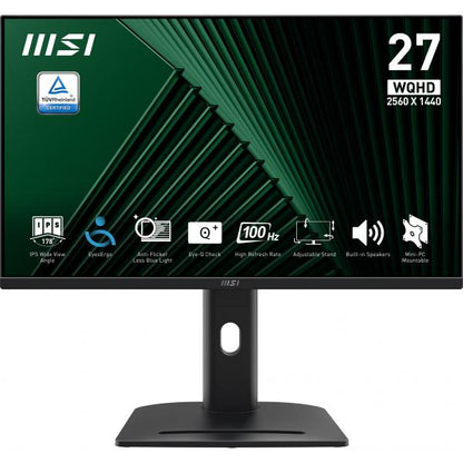 MSI MONITOR 27 LED IPS 16:9 WQHD 1MS 100HZ 300 CDM, PIVOT, DP/HDMI, MULTIMEDIALE [PRO MP275QPG]