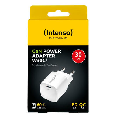 INTENSO ALIMENTATORE FAST 30W 1 ENTRATA USB C, GAN, BIANCO [7803062]