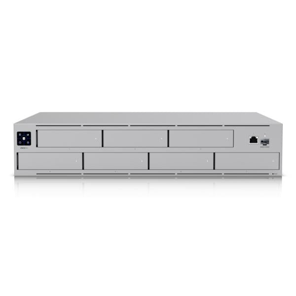 Ubiquiti - UNAS-Pro-EU - UniFi UNAS-Pro with 2U rack-mount, (7) 2.5/3.5" drive bay, Quad-Core ARM Cortex-A57 at 1.7 GHz, 8 GB Ram, (1) 10G SFP+ uplink and (1) GbE RJ45 port, UniFi Power Backup ready [UNAS-Pro-EU]
