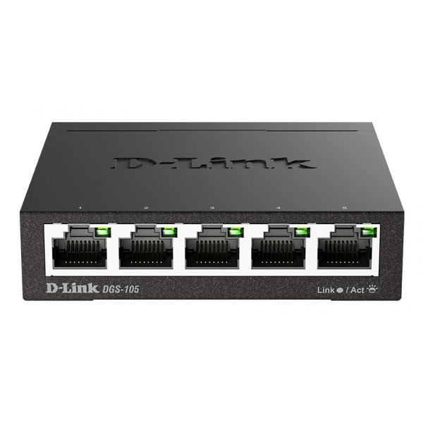 D-LINK SWITCH 5 PORTE GIGABIT CASE METALLICO [DGS-105]