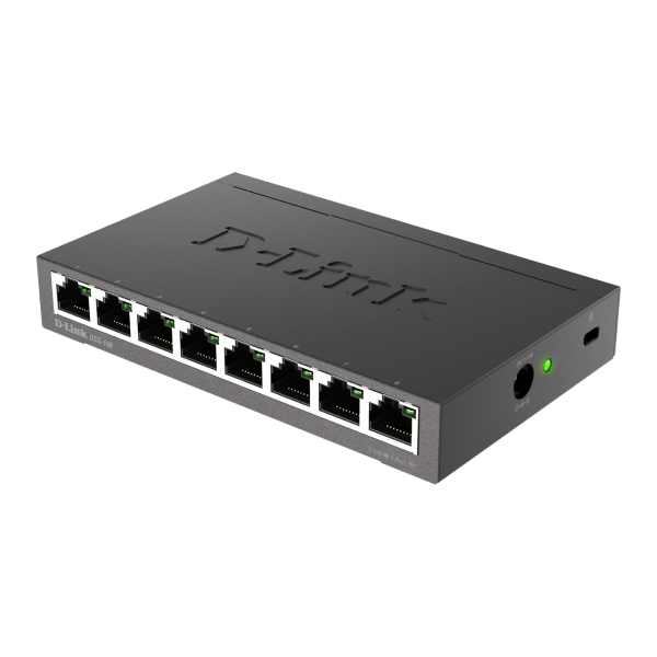 D-LINK SWITCH 8 PORTE GIGABIT CASE METALLICO [DGS-108]