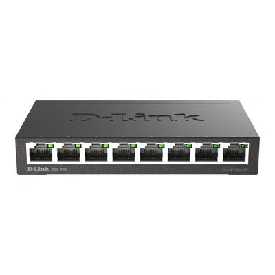 D-LINK SWITCH 8 PORTE GIGABIT CASE METALLICO [DGS-108]