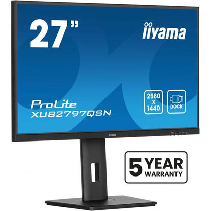iiyama ProLite XUB2797QSN-B2 Monitor PC 68,6 cm (27") 2560 x 1440 Pixel 2K Ultra HD LED Nero [XUB2797QSN-B2.]