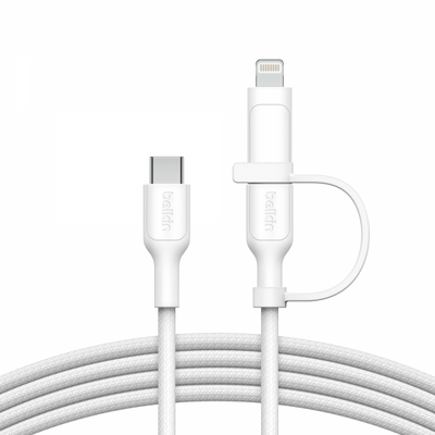 Belkin BoostCharge Pro cavo USB USB 2.0 1,5 m USB C USB C/Lightning Bianco [CAC003HQ1.5MWH]
