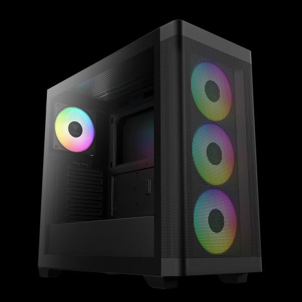 GAMDIAS CASE MID TOWER ATHENA M3 4x120mm PWN FAN ARGB CON 8 PORT HUB [ATHENA M3]