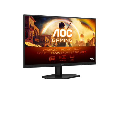 Aoc G4 Series - 27 inch - Full HD LCD - 1920x1080 - 180hz - Black [27G42E]