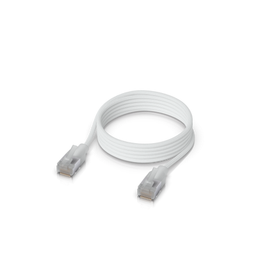 Ubiquiti - Cavo patch intrecciato ultrasottile, progettato e ottimizzato per il networking a 10 GbE, RJ45 traslucido per una luminosità ottimale Etherlighting. 1 metro [UACC-Cable-Patch-EL-C6A-1M-W]