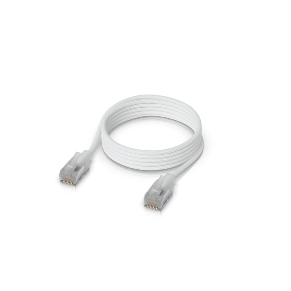 Ubiquiti - Cavo patch intrecciato ultrasottile, progettato e ottimizzato per il networking a 10 GbE, RJ45 traslucido per una luminosità ottimale Etherlighting. 1 metro [UACC-Cable-Patch-EL-C6A-1M-W]