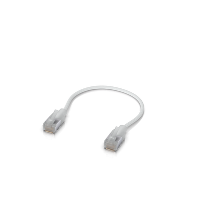 Ubiquiti - UniFi Cat6A braided patch cable with translucent booted RJ45 for Etherlighting and 10 GbE support. 0.15 m. white [UACC-Cable-Patch-EL-C6A-0.15M-W]