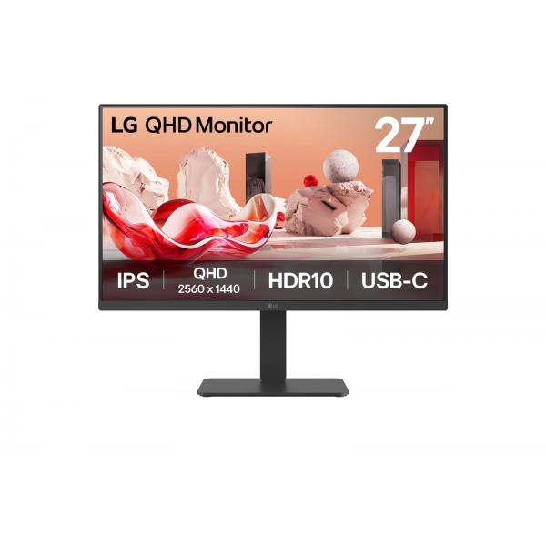 Lg BA650QB - 27 inch - Quad HD IPS LED Monitor - 1920x1080 - Pivot / HAS / USB-C [27BA65QB-B.AEU]